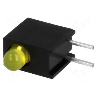 LED | in housing | yellow | 3mm | No.of diodes: 1 | 20mA | 60° | 2.1÷2.5V