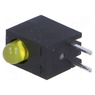 LED | in housing | yellow | 3mm | No.of diodes: 1 | 20mA | 60° | 2.1÷2.5V