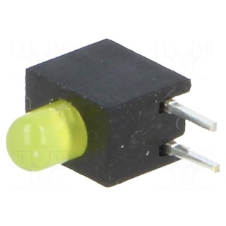 LED | in housing | yellow | 3mm | No.of diodes: 1 | 20mA | Lens: diffused