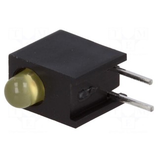 LED | in housing | yellow | 3mm | No.of diodes: 1 | 2mA | 50° | 1.8÷2.5V