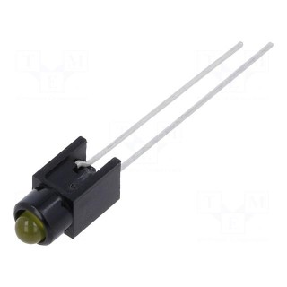 LED | in housing | yellow | 3mm | No.of diodes: 1 | 30mA | Lens: yellow