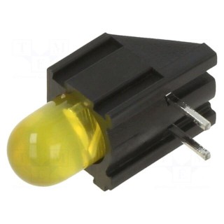 LED | in housing | yellow | 4.85mm | No.of diodes: 1 | 20mA | 60° | 30mcd