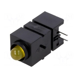 LED | in housing | yellow | 5mm | No.of diodes: 1 | 20mA | 60° | 15÷30mcd