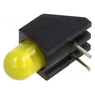 LED | in housing | yellow | 5mm | No.of diodes: 1 | 20mA | Lens: diffused