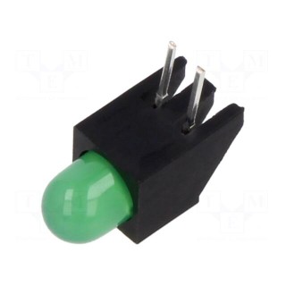 LED | in housing | yellow | 5mm | No.of diodes: 1 | 30mA | Lens: diffused