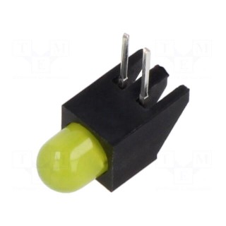 LED | in housing | yellow | 5mm | No.of diodes: 1 | 30mA | Lens: diffused