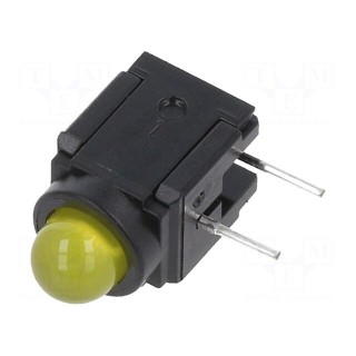 LED | in housing | yellow | 5mm | No.of diodes: 1 | 30mA | Lens: yellow