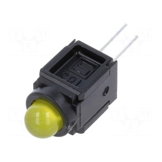 LED | in housing | yellow | 5mm | No.of diodes: 1 | 30mA | Lens: yellow