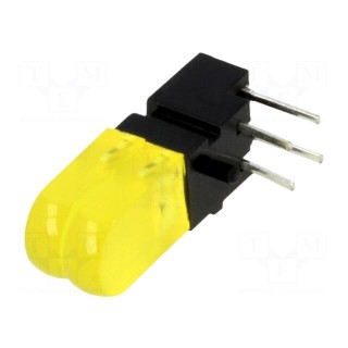 LED | in housing | yellow | No.of diodes: 2 | 20mA | 100°