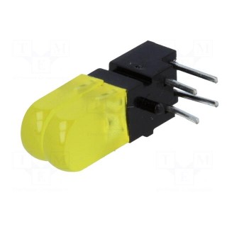 LED | in housing | yellow | No.of diodes: 2 | 20mA | 100°