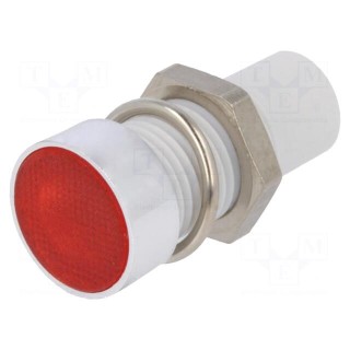 Indicator: LED | flat | Cutout: Ø8mm | polycarbonate | ØLED: 5mm