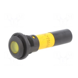 Indicator: LED | flat | yellow | 130VDC | Ø16mm