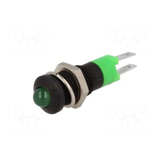 Indicator: LED | prominent | 12÷14VDC | Cutout: Ø8.2mm | IP40 | metal