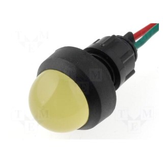 Indicator: LED | prominent | 12÷24VDC | 12÷24VAC | Cutout: Ø13mm | IP20