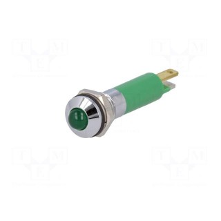 Indicator: LED | prominent | 24VDC | Cutout: Ø8mm | IP40 | plastic