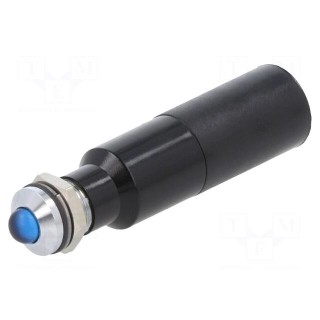 Indicator: LED | prominent | blue | 230VAC | Ø8mm | IP67 | metal,plastic