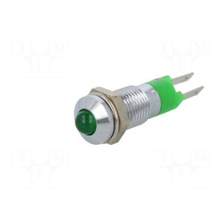Indicator: LED | prominent | 12÷14VDC | Cutout: Ø8.2mm | IP40 | metal