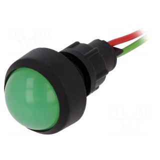 Indicator: LED | prominent | 12÷24VDC | 12÷24VAC | Cutout: Ø13mm | IP20