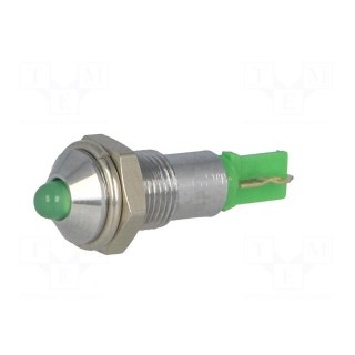 Indicator: LED | prominent | 24÷28VDC | Cutout: Ø6.2mm | IP40 | metal