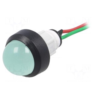 Indicator: LED | prominent | 24VDC | 24VAC | Cutout: Ø13mm | 300mm leads