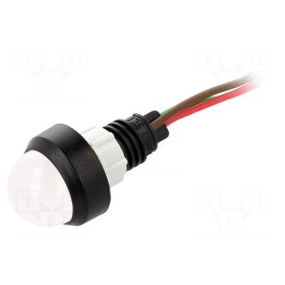 Indicator: LED | prominent | 24VDC | 24VAC | Cutout: Ø13mm | IP40