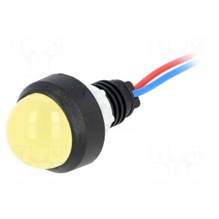 Indicator: LED | prominent | 12VDC | 12VAC | Cutout: Ø13mm | IP40