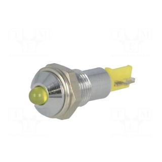 Indicator: LED | prominent | 24÷28VDC | Cutout: Ø6.2mm | IP40 | metal