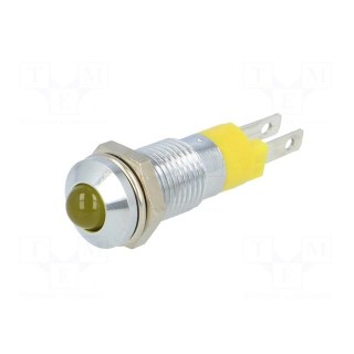 Indicator: LED | prominent | 24÷28VDC | Cutout: Ø8.2mm | IP40 | metal