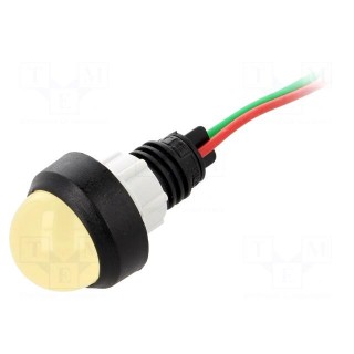Indicator: LED | prominent | 24VDC | 24VAC | Cutout: Ø13mm | IP40