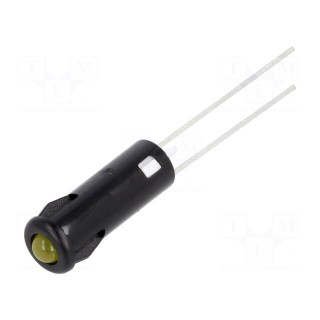 Indicator: LED | prominent | yellow | Ø5.2mm | IP40 | for PCB | ØLED: 3mm