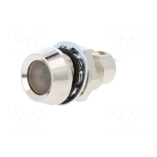 Indicator: LED | recessed | 28VDC | Cutout: Ø12.7mm | IP67 | brass