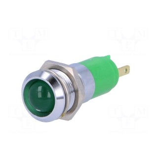Indicator: LED | recessed | 24÷28VDC | Cutout: Ø14.2mm | IP67 | metal