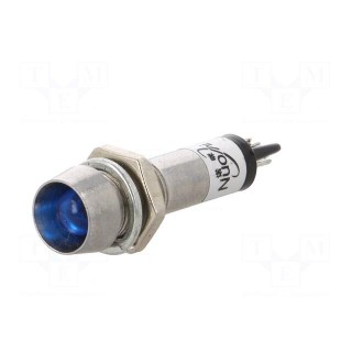 Indicator: LED | recessed | blue | 24VDC | Ø8.2mm | IP40 | for soldering