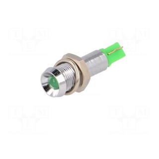 Indicator: LED | recessed | 24÷28VDC | Cutout: Ø6.2mm | IP67 | metal