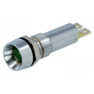 Indicator: LED | recessed | 24VDC | Cutout: Ø8.4mm | IP67 | connectors