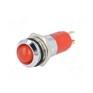 Indicator: LED | recessed | 230VAC | Cutout: Ø14.2mm | IP67 | metal