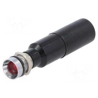Indicator: LED | recessed | red | 230VAC | Ø8mm | IP67 | metal,plastic