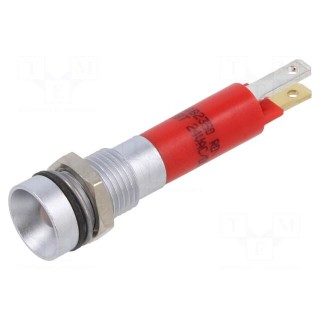Indicator: LED | recessed | red | 24VDC | 24VAC | Ø8mm