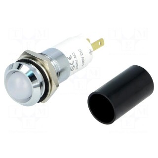 Indicator: LED | recessed | 230VAC | Cutout: Ø14.2mm | IP67 | metal