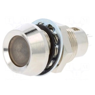 Indicator: LED | recessed | 28VDC | Cutout: Ø12.7mm | IP67 | brass