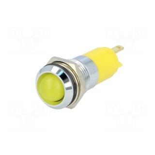 Indicator: LED | recessed | 12÷14VDC | 12÷14VAC | Cutout: Ø14.2mm | IP67