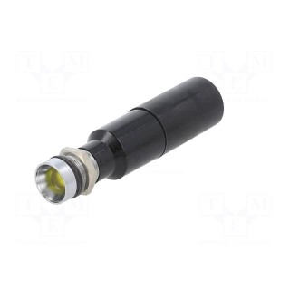 Indicator: LED | recessed | yellow | 230VAC | Ø8mm | IP67 | metal,plastic