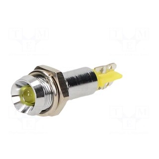 Indicator: LED | recessed | 24÷28VAC | Cutout: Ø6.2mm | for soldering