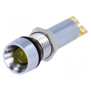 Indicator: LED | recessed | 24VDC | Cutout: Ø8.4mm | IP67 | connectors