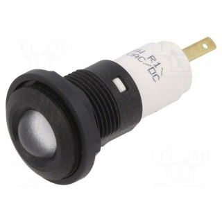 Indicator: LED | prominent | white | 12VDC | 12VAC | Ø16mm | IP67 | plastic