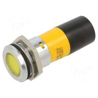 Indicator: LED | yellow | 230VAC | Ø22mm | 85mcd