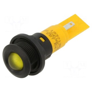 Indicator: LED | prominent | yellow | 24VDC | 24VAC | Ø16mm | IP67