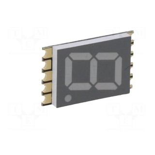 Display: LED | 7-segment | 10mm | 0.39" | No.char: 1 | blue | 8.4÷26.8mcd