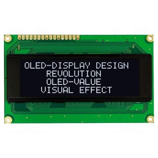 Display: OLED | alphanumeric | 20x4 | Dim: 98x60x10mm | white | PIN: 16
