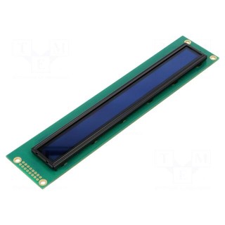 Display: OLED | alphanumeric | 40x2 | blue (bright) | 4.8÷5.3VDC